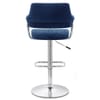 Skyline Bar Chair Blue Velvet