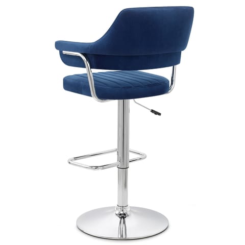 Skyline Bar Chair Blue Velvet