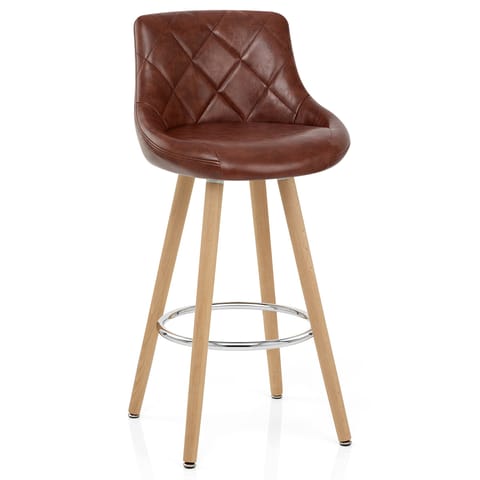 Fuse Wooden Stool Antique Brown