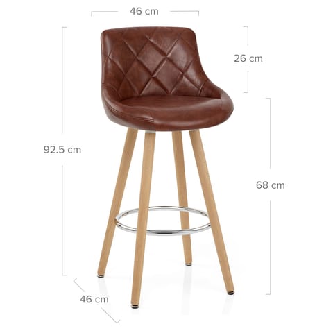 Fuse Wooden Stool Antique Brown