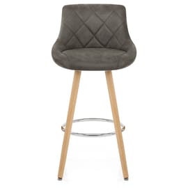 Fuse Wooden Stool Charcoal