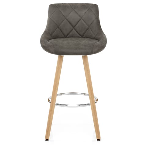 Fuse Wooden Stool Charcoal