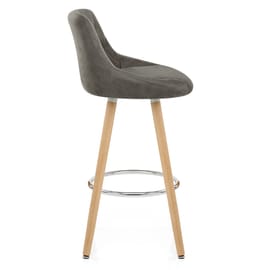 Fuse Wooden Stool Charcoal