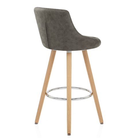 Fuse Wooden Stool Charcoal