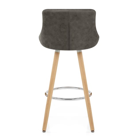 Fuse Wooden Stool Charcoal