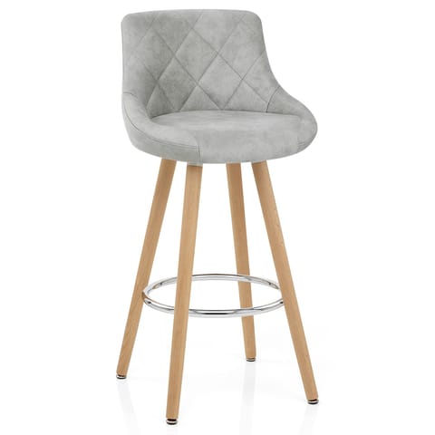 Fuse Wooden Stool Light Grey
