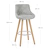 Fuse Wooden Stool Light Grey