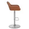 Tokyo Real Leather Brushed Stool Brown