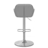 Tokyo Real Leather Brushed Stool Grey