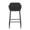 Kanto Real Leather Bar Stool Black