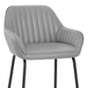 Kanto Real Leather Bar Stool Grey