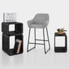 Kanto Real Leather Bar Stool Grey