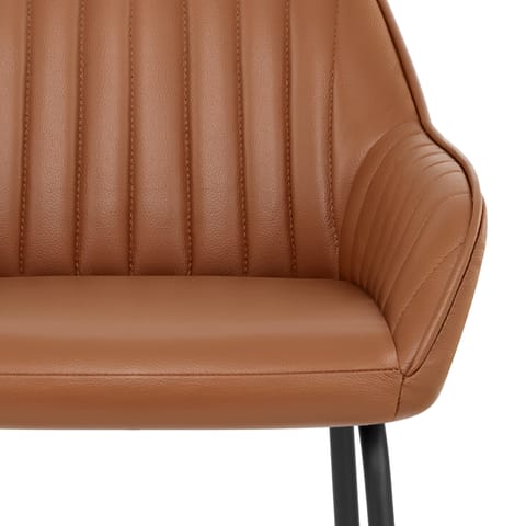 Kanto Real Leather Bar Stool Brown