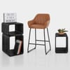 Kanto Real Leather Bar Stool Brown