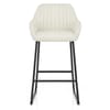 Kanto Real Leather Bar Stool Cream