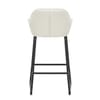 Kanto Real Leather Bar Stool Cream