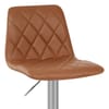 Melody Real Leather Brushed Stool Brown