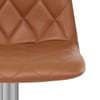 Melody Real Leather Brushed Stool Brown