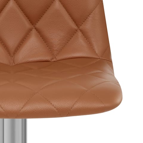 Melody Real Leather Brushed Stool Brown