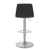 Melody Real Leather Brushed Stool Black