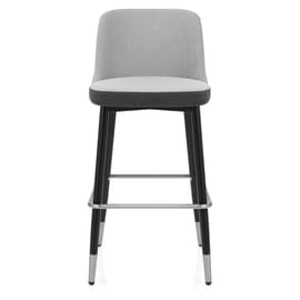 Hudson Stool Charcoal & Grey Fabric