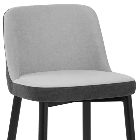 Hudson Stool Charcoal & Grey Fabric