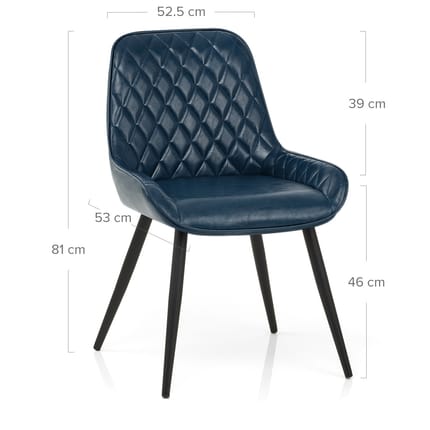 Lincoln Chair Antique Blue Dimensions