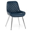 Lincoln Chrome Chair Antique Blue