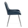 Lincoln Chrome Chair Antique Blue