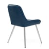 Lincoln Chrome Chair Antique Blue