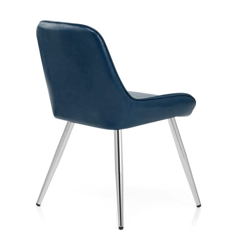 Lincoln Chrome Chair Antique Blue