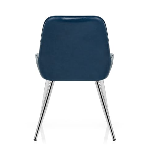 Lincoln Chrome Chair Antique Blue