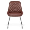 Lincoln Chrome Chair Antique Brown