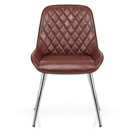 Lincoln Chrome Chair Antique Brown