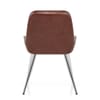 Lincoln Chrome Chair Antique Brown