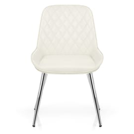 Lincoln Chrome Chair Antique Cream