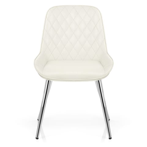 Lincoln Chrome Chair Antique Cream