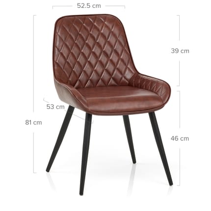 Lincoln Chair Antique Brown Dimensions