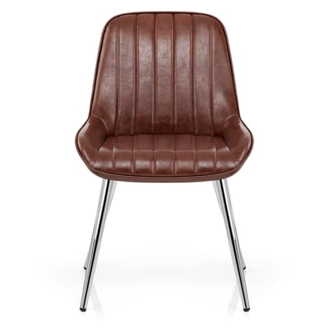 Mustang Chrome Chair Antique Brown