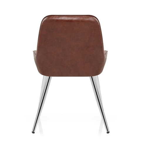 Mustang Chrome Chair Antique Brown
