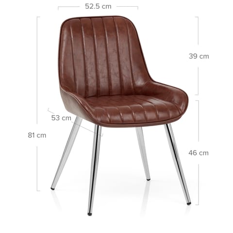 Mustang Chrome Chair Antique Brown