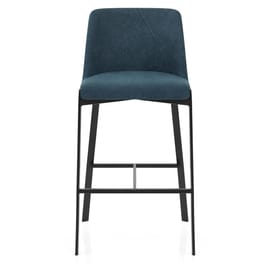 Aspen Bar Stool Blue Fabric