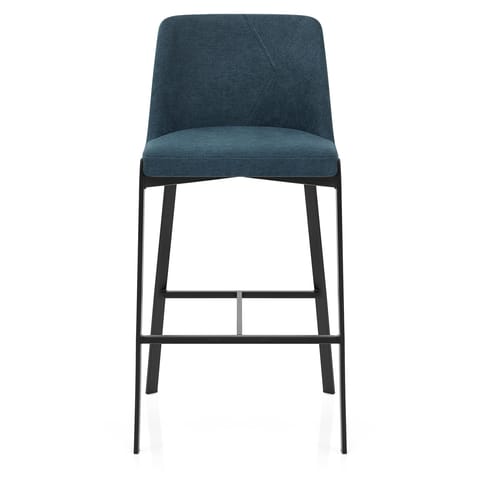 Aspen Bar Stool Blue Fabric
