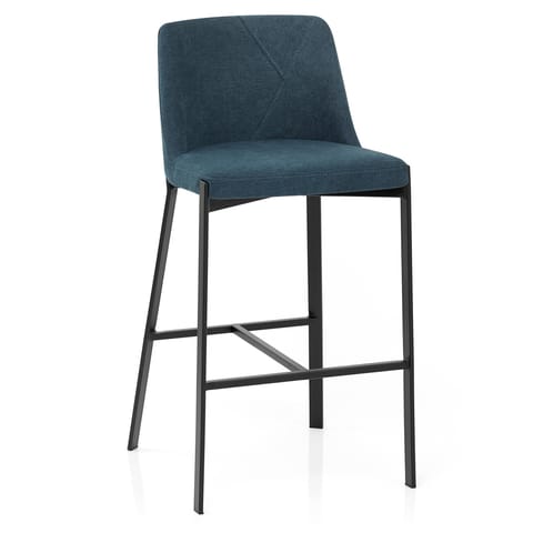 Aspen Bar Stool Blue Fabric