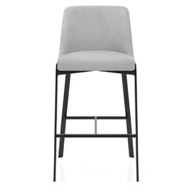 Aspen Bar Stool Grey Fabric