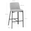 Aspen Bar Stool Grey Fabric