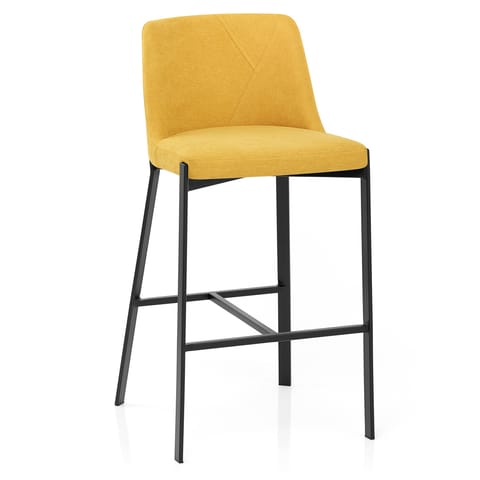 Aspen Bar Stool Yellow Fabric