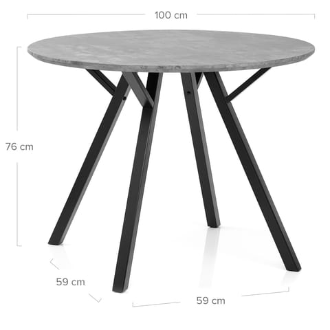 Quest 100cm Dining Table Concrete