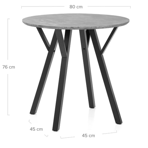 Quest 80cm Dining Table Concrete