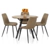 Sussex Dining Set Oak & Brown